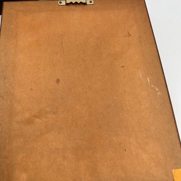 Vintage Crewel Embroidery Art Set 1970s Framed Burlap Featuring Girls Sewing & C - Picture 16 of 16